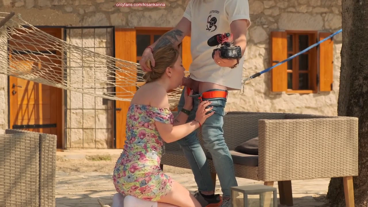 Public affair with a Russian wife leads to oral creampie porn video